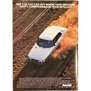 SAAB APC Turbo "The Most intelligent Car Ever Built" Vintage Print Ad 1982